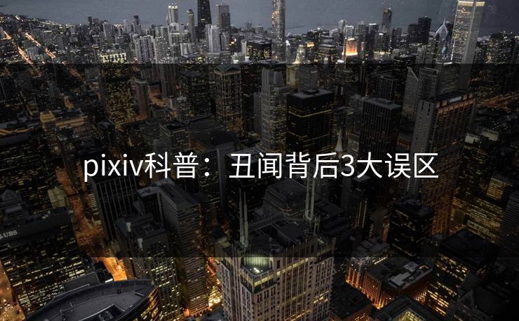 pixiv科普：丑闻背后3大误区
