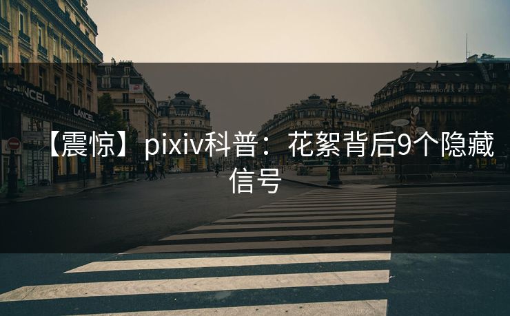 【震惊】pixiv科普：花絮背后9个隐藏信号